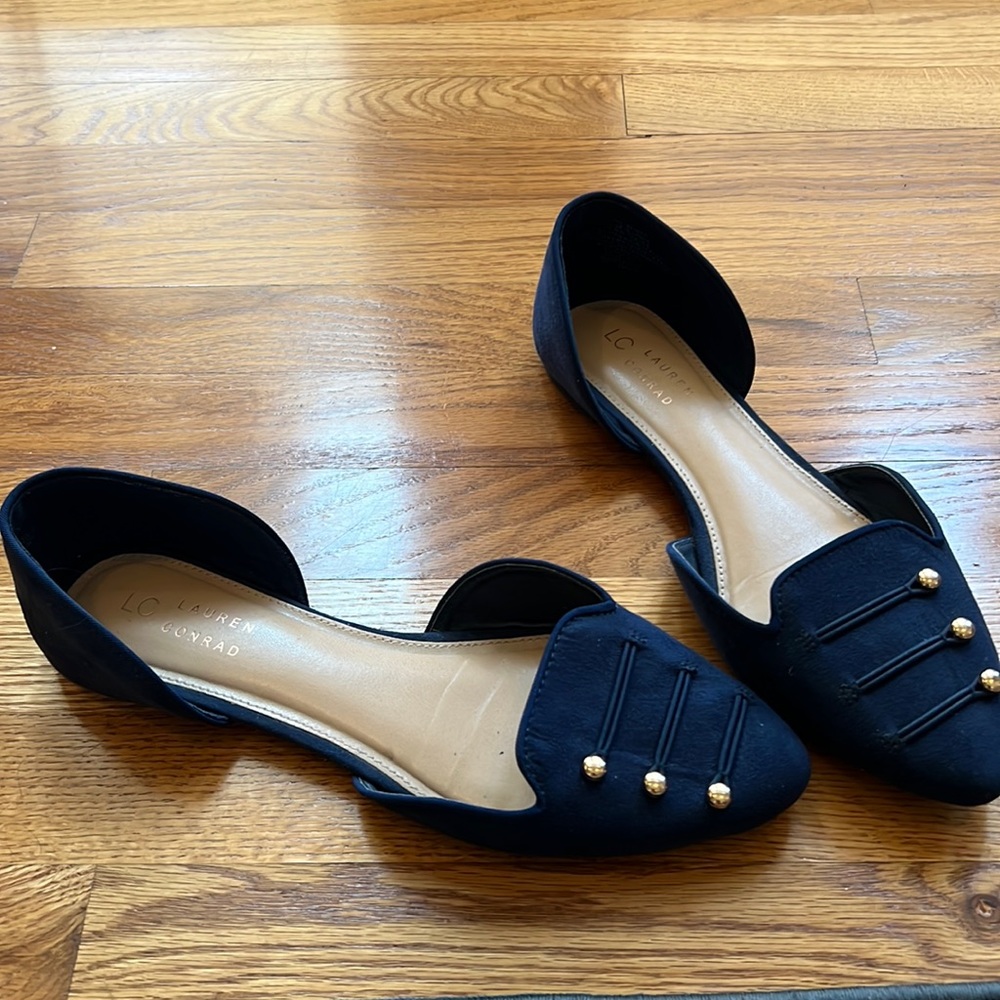 Navy blue flats